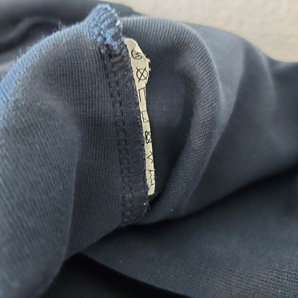 Max Mara Navy Blue Short Sleeve Hooded Top - Picture 10 of 10